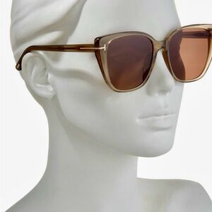 Tom Ford Women's Black and Brown Sunglasses